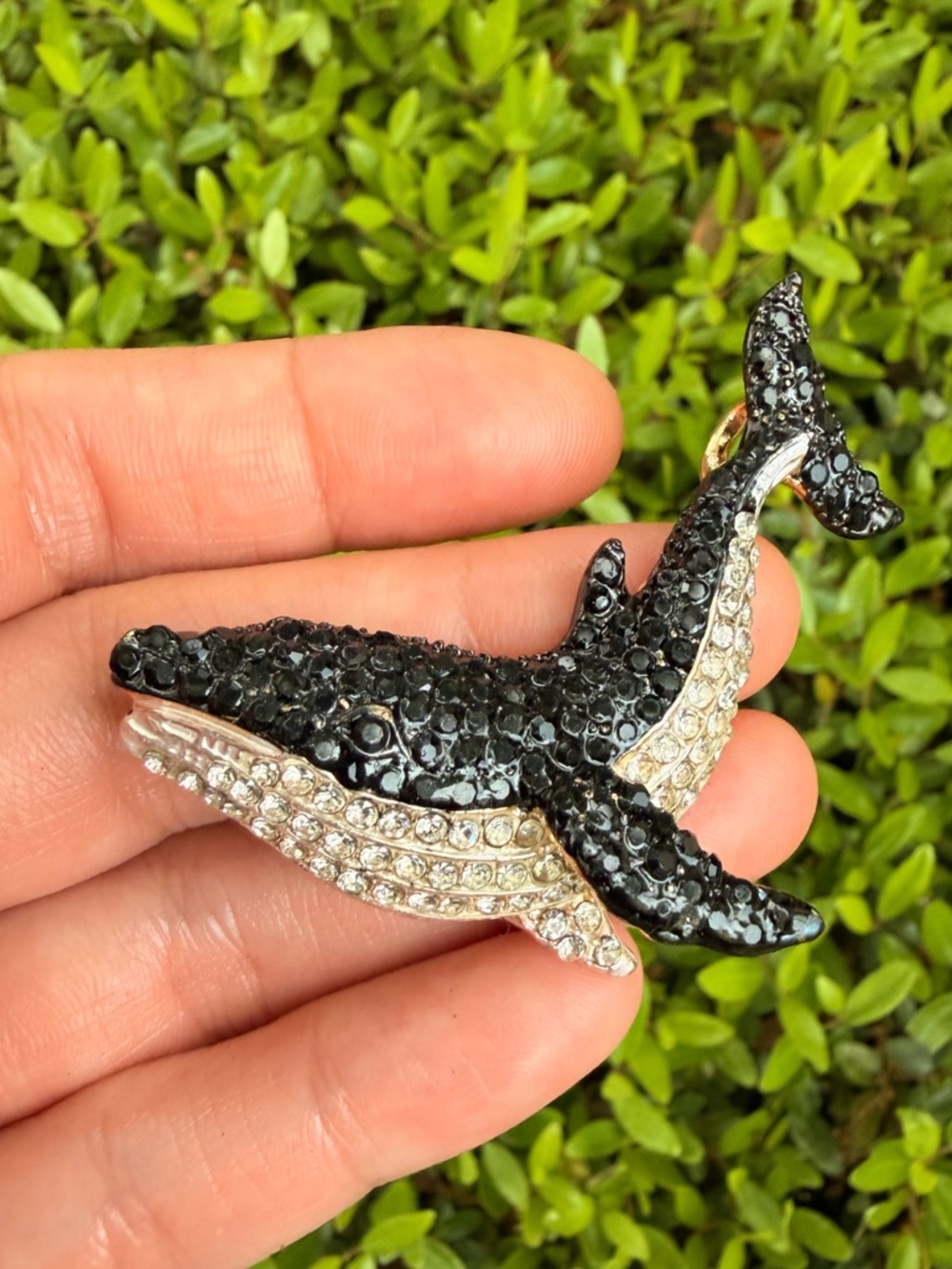 Sparkle Dolphin Fish Brooch Pin